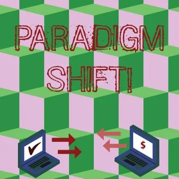 Handwriting text Paradigm Shift. Concept meaning fundamental change in approach イラスト素材