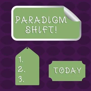 Handwriting text Paradigm Shift. Concept meaning fundamental change in approach 스톡 일러스트