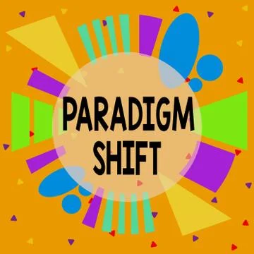 Handwriting text Paradigm Shift. Concept meaning fundamental change in approach 스톡 일러스트