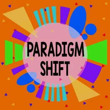 Handwriting text Paradigm Shift. Concept meaning fundamental change in approach 스톡 일러스트