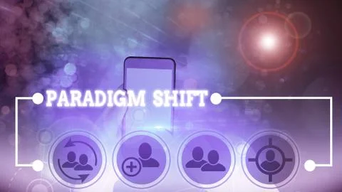 Handwriting text Paradigm Shift. Concept meaning fundamental change in approach Stock Photos