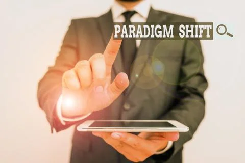 Handwriting text Paradigm Shift. Concept meaning fundamental change in approach Stock Photos