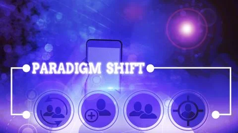 Handwriting text Paradigm Shift. Concept meaning fundamental change in approach Stock Photos