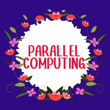 Handwriting text Parallel Computing. Conceptual photo simultaneous calculation Illustrazione stock