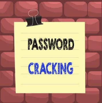 Handwriting text Password Cracking. Concept meaning measures used to discover 스톡 일러스트