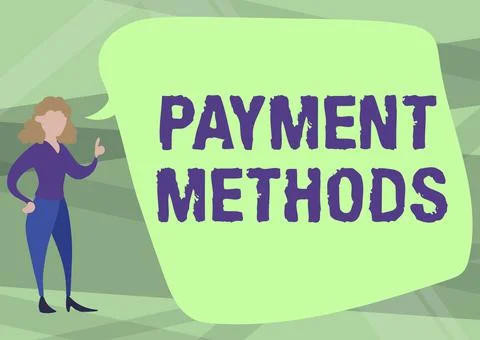 Handwriting text Payment Methods. Business approach Several ways utilized to Stock Illustration
