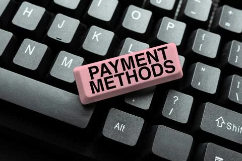 Handwriting text Payment Methods. Business showcase Several ways utilized to Stock Photos