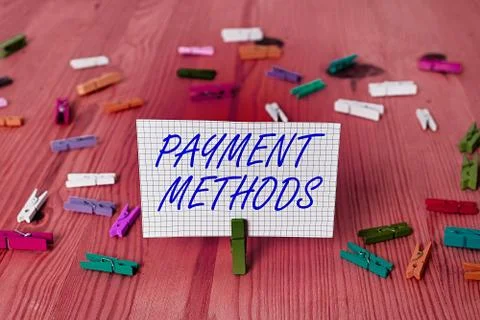 Handwriting text Payment Methods. Concept meaning Several ways utilized to Stock Photos