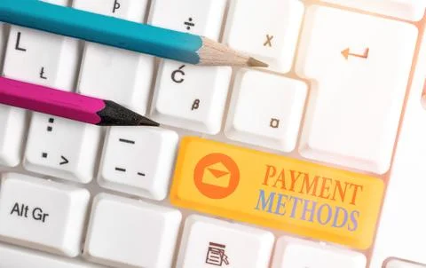 Handwriting text Payment Methods. Concept meaning Several ways utilized to Stock Photos