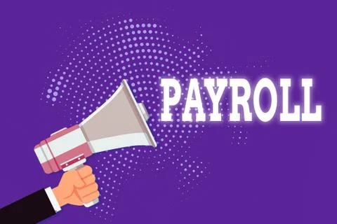Handwriting text Payroll. Concept meaning total of all compensation business イラスト素材