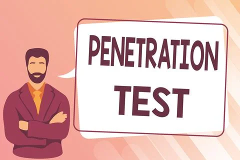 Handwriting text Penetration Test. Concept meaning authorized simulated 스톡 일러스트