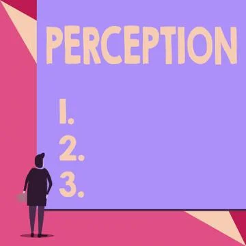 Handwriting text Perception. Concept meaning individuals organize and interpret イラスト素材