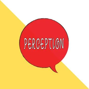 Handwriting text Perception. Concept meaning individuals organize and interpret Illustrazione stock