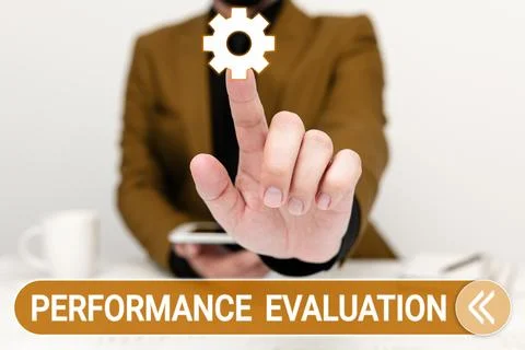 Handwriting text Performance Evaluation. Business showcase the development and Stock Photos