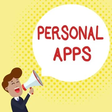 Handwriting text Personal Apps. Concept meaning Organizer Online Calendar Stockillustratie