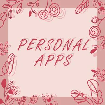 Handwriting text Personal Apps. Concept meaning Organizer Online Calendar Stockillustratie