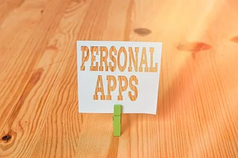 Handwriting text Personal Apps. Concept meaning Organizer Online Calendar Stock Photos