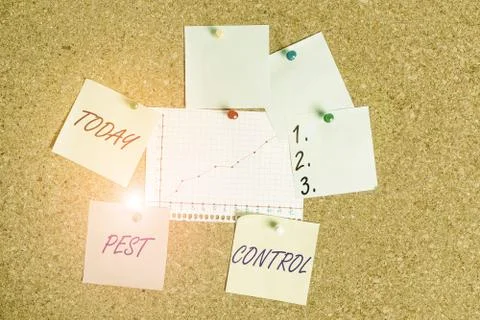 Handwriting text Pest Control. Concept meaning management of a species that Stock Photos