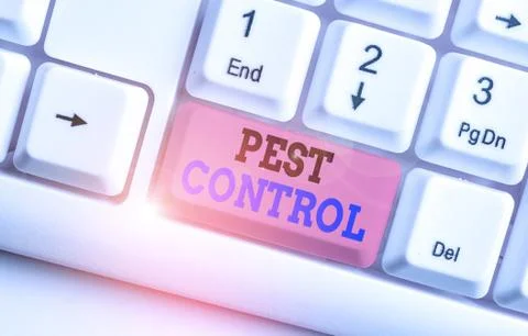 Handwriting text Pest Control. Concept meaning management of a species that Stock Photos
