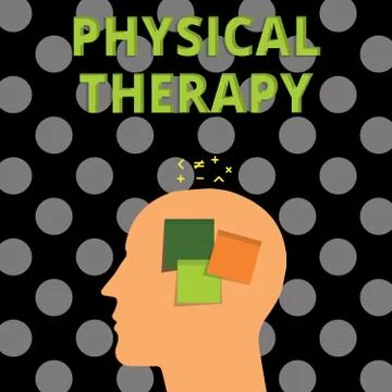 Handwriting text Physical Therapy. Concept meaning Treatment or analysisaging Stock Illustration