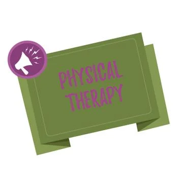 Handwriting text Physical Therapy. Concept meaning Treatment or analysisaging Stock Illustration