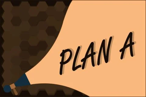 Handwriting text Plan A. Concept meaning ones original plan or strategy detai Illustrazione stock