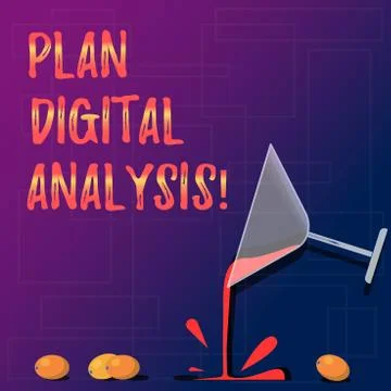 Handwriting text Plan Digital Analysis. Concept meaning Analysis of qualitative Stock Illustration