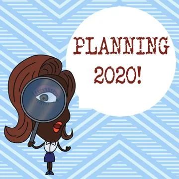 Handwriting text Planning 2020. Concept meaning process of making plans for Stock Illustration