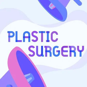 Handwriting text Plastic Surgery. Concept meaning Process of reconstructing or Stock Illustration