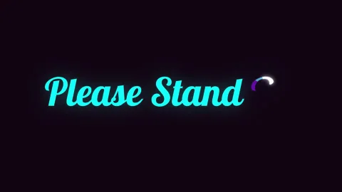 Handwriting Text Please Stand By Message with Neon Effect. Stock Footage 322145630