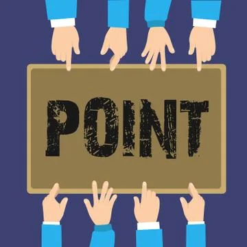 Handwriting text Point. Concept meaning dot or other punctuation mark Tapered Stock-Illustration