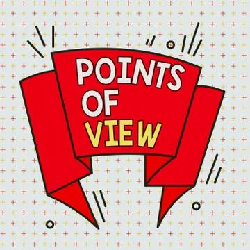 Handwriting text Points Of View. Concept meaning Interpretation Opinion Stock Illustration