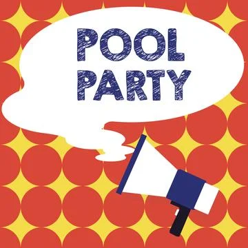 Handwriting text Pool Party. Concept meaning celebration that includes Stock Illustration