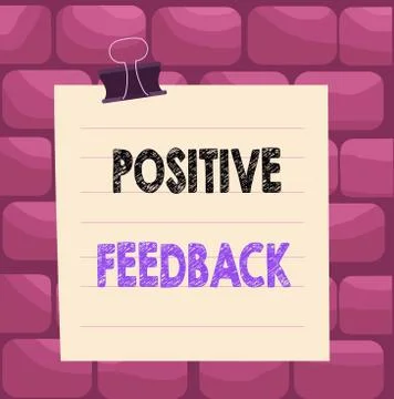 Handwriting text Positive Feedback. Concept meaning good and great comments Stock Illustration