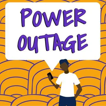 Handwriting text Power Outage. Concept meaning The ability to influence peers Ilustração Stock