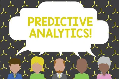 Handwriting text Predictive Analytics. Concept meaning Optimize Collection Stockillustratie