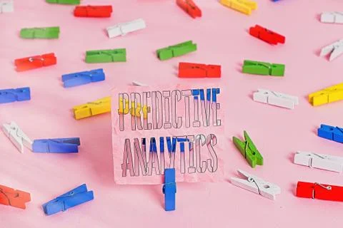 Handwriting text Predictive Analytics. Concept meaning Optimize Collection Stockfoto's