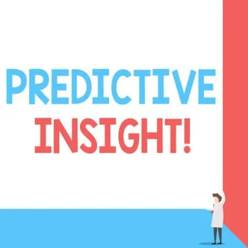 Handwriting text Predictive Insight. Concept meaning Proactive Fault Management Stock Illustration