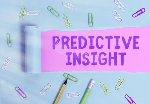 Handwriting text Predictive Insight. Concept meaning Proactive Fault Management 写真素材
