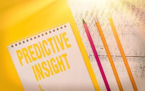 Handwriting text Predictive Insight. Concept meaning Proactive Fault Management 写真素材
