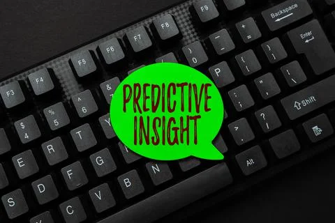 Handwriting text Predictive Insight. Internet Concept Proactive Fault Management Foto stock
