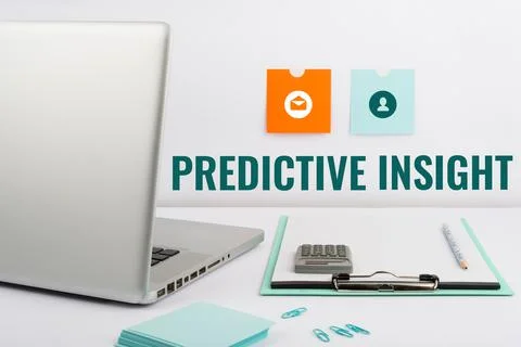 Handwriting text Predictive InsightProactive Fault Management System an Early Foto stock