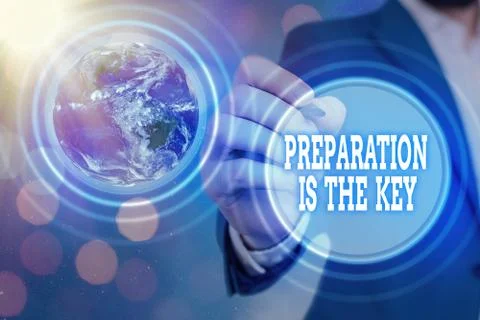 Handwriting text Preparation Is The Key. Concept meaning it reduces errors and Stock Photos