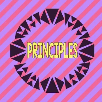 Handwriting text Principles. Concept meaning fundamental truth that serves as Stock-Illustration