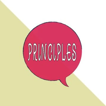 Handwriting text Principles. Concept meaning fundamental truth that serves as Stock-Illustration
