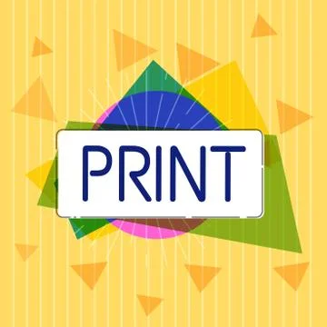 Handwriting text Print. Concept meaning involving transfer of text or designs to 스톡 일러스트