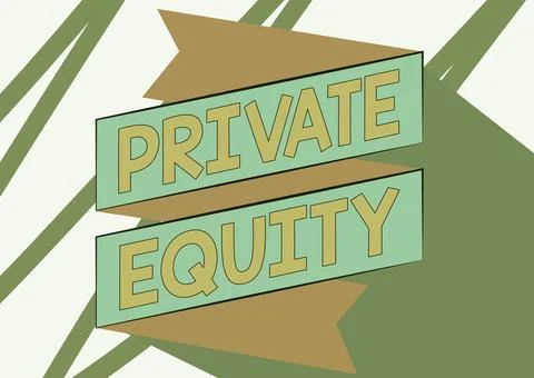 Handwriting text Private Equity. Internet Concept Capital that is not listed on Stock Illustration