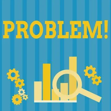 Handwriting text Problem. Concept meaning Trouble that need to be solved 스톡 일러스트