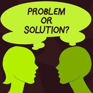 Handwriting text Problem Or Solutionquestion. Concept meaning Think Solve Illustrazione stock