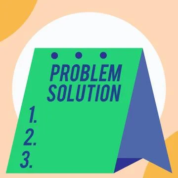 Handwriting text Problem Solution. Concept meaning solving consists of using Stock Illustration